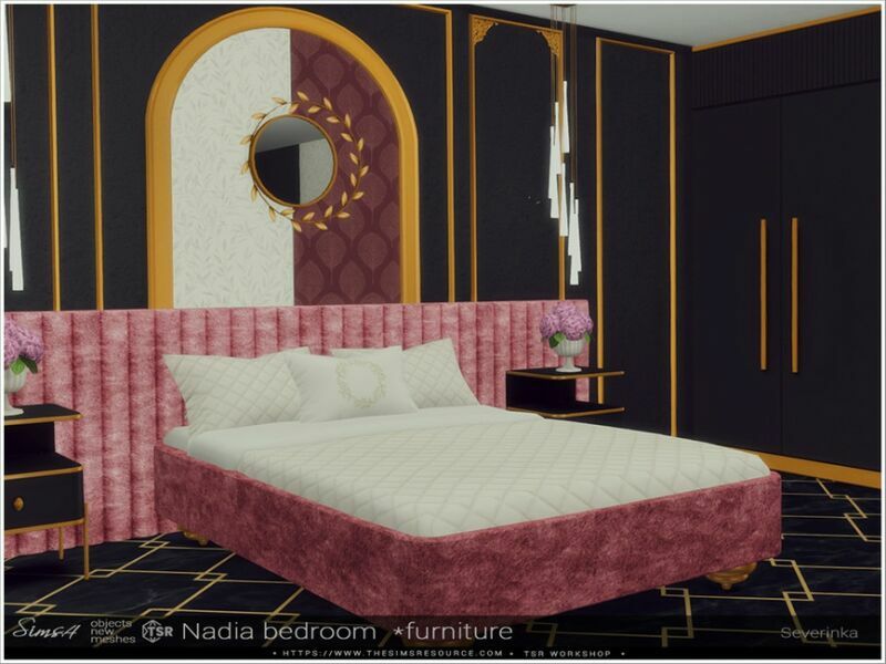 sims 4 cc nadia bedroom furniture by severinka 3