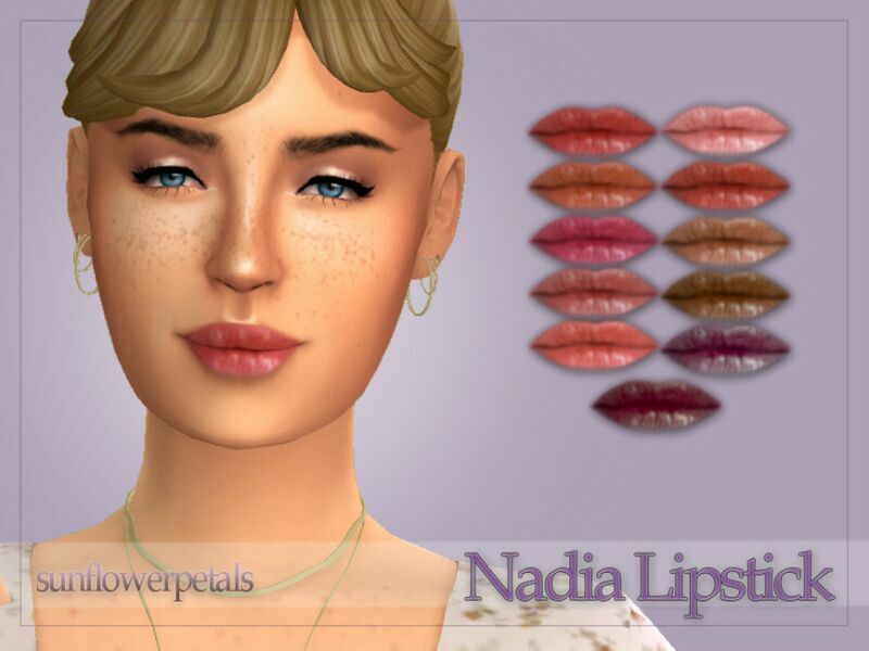 Nadia Lipstick By Sunflowerpetalscc Sims 4 CC