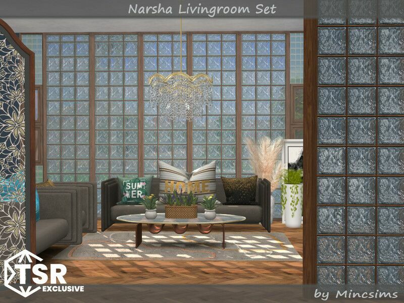 Narsha Livingroom SET By Mincsims Sims 4 CC