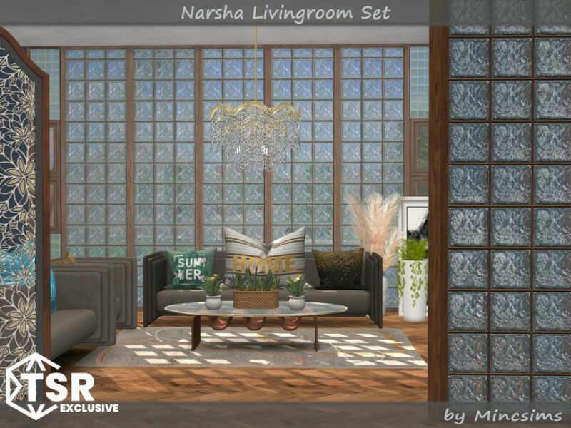 Narsha Livingroom SET By Mincsims Sims 4 CC