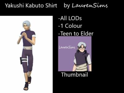 Naruto: Yakushi Kabuto Shirt By Laurensims Sims 4 CC