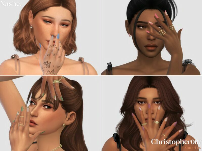 sims 4 cc nashe nails by christopher067 2