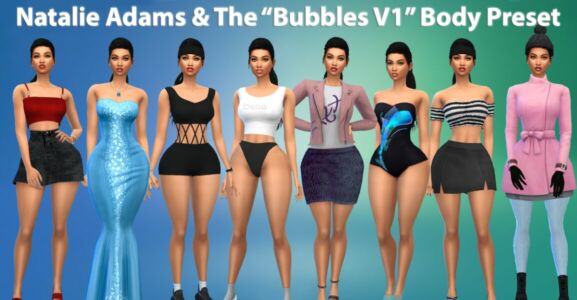 Natalie Adams & The “Bubbles V1” Body Preset By VTK Sims 4 CC