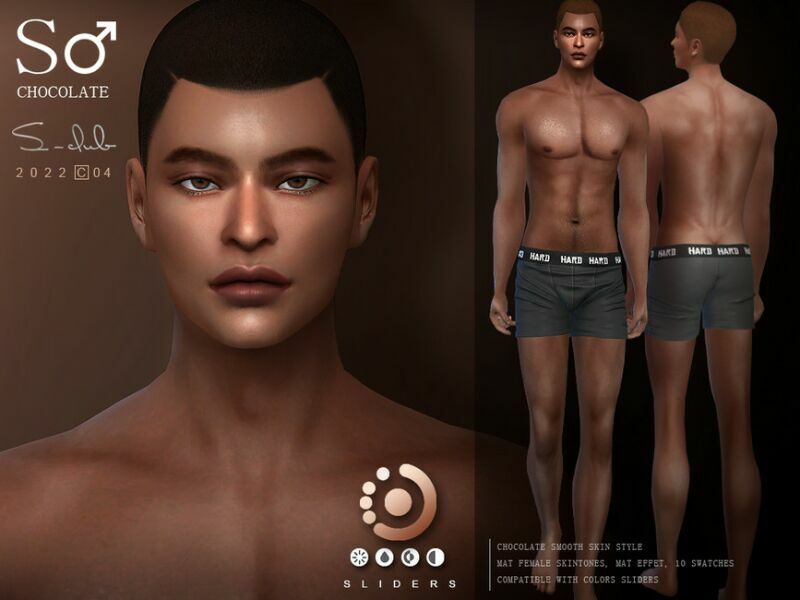 Nature Muscle MEN Colorful Skintones By S – Club By S-Club Sims 4 CC