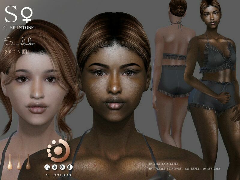 Naturel Skintones For Female Sims 4 CC