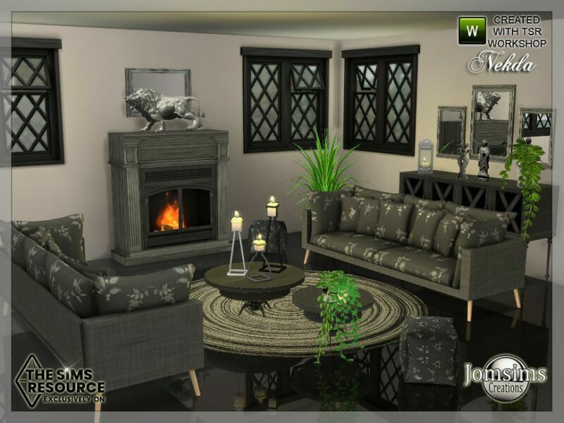 sims 4 cc nekda livingroom by jomsims 2