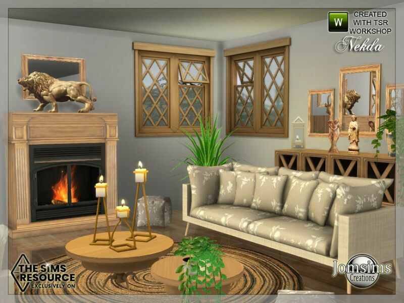 sims 4 cc nekda livingroom by jomsims 7