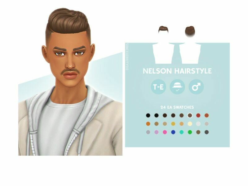 Nelson Hairstyle By Simcelebrity00 Sims 4 CC