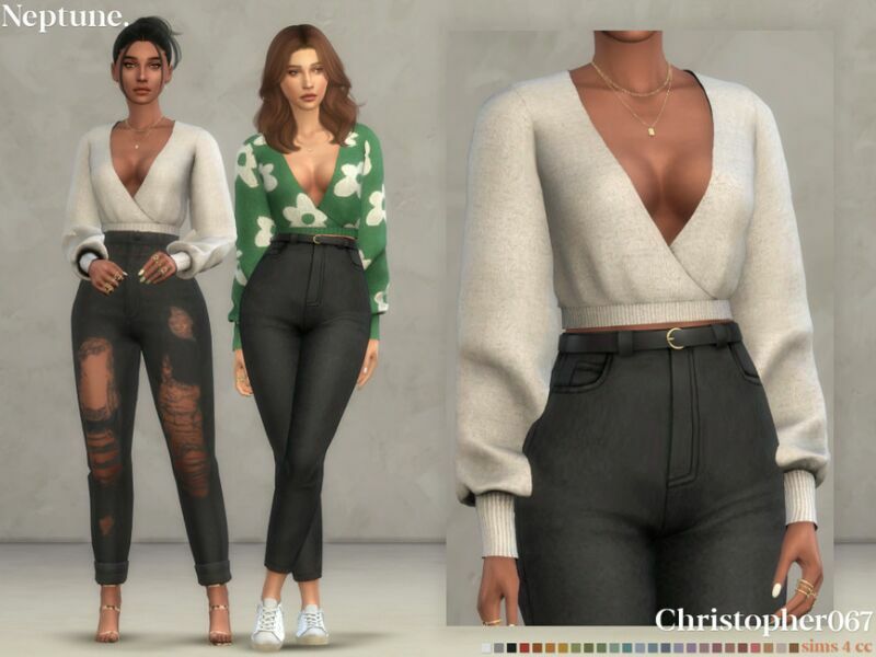 Neptune TOP By Christopher067 Sims 4 CC