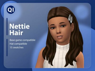 Nettie Hair By Qicc Sims 4 CC