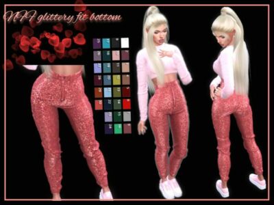 NFF Glittery FIT Bottom By Nadiafabulousflow Sims 4 CC