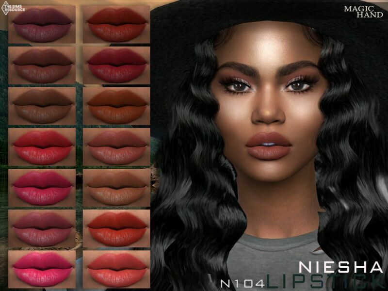 Niesha Lipstick N104 By Magichand Sims 4 CC