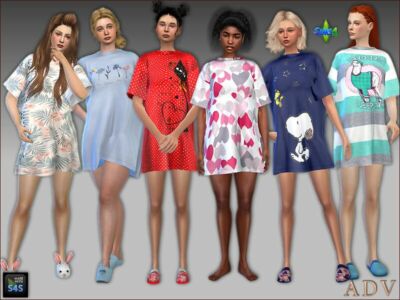 Nightwear For Teens And Young Adults Sims 4 CC