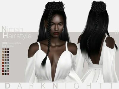 Nimah Hairstyle By Darknightt Sims 4 CC