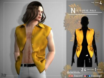 NO Sleeve Polo By Mazero5 Sims 4 CC