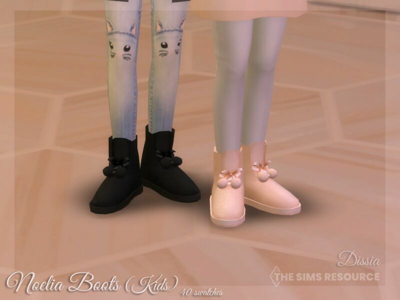 Noelia Boots (Kids) By Dissia Sims 4 CC