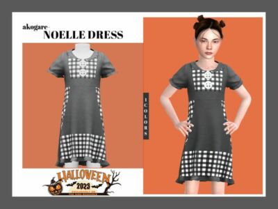 Noelle Dress By _Akogare_ Sims 4 CC