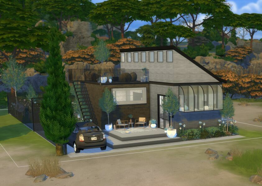 Nomad Modern Home Sims 4 CC