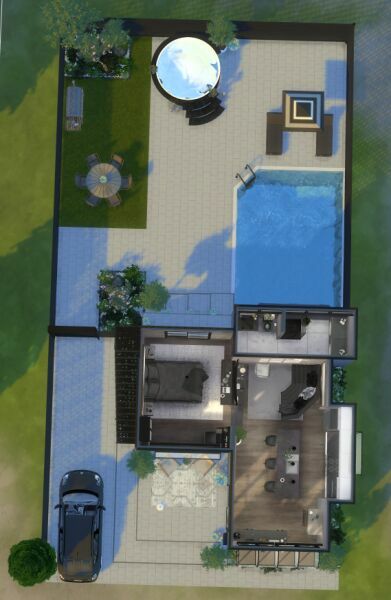 sims 4 cc nomad modern home 3