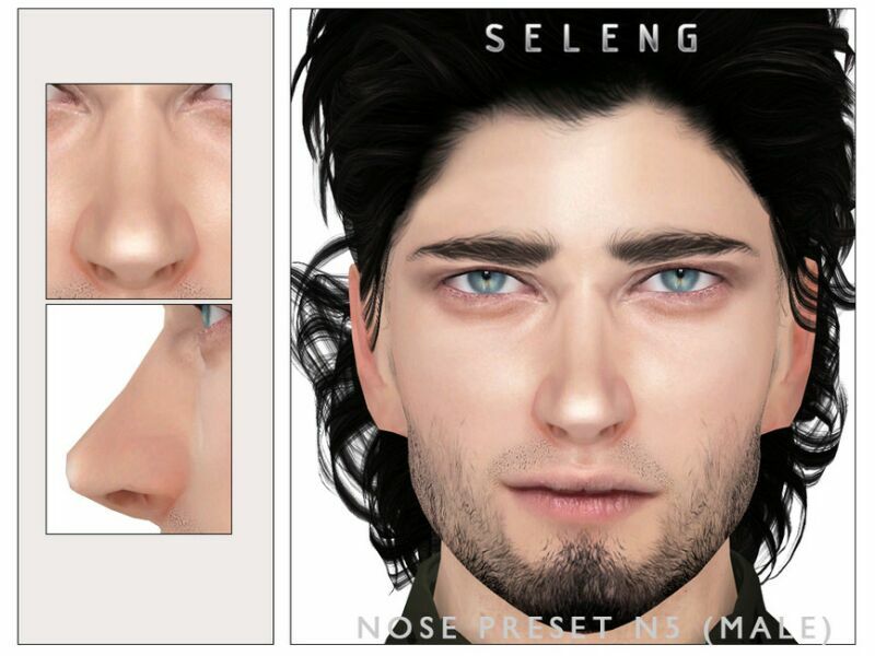 Nose Preset N5 (Male) By Seleng Sims 4 CC