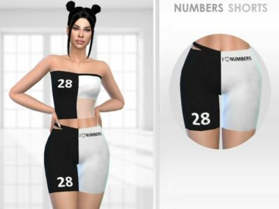 Numbers Shorts Sims 4 CC