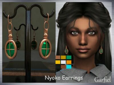 Nyoko Earrings By Garfiel Sims 4 CC