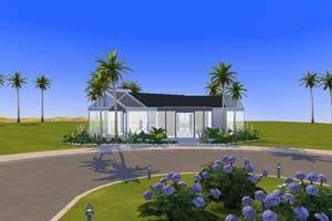 Oasis Villa – Shell Sims 4 CC