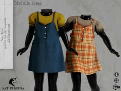 Obdulia Dress By Katpurpura Sims 4 CC