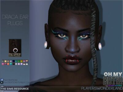 OH MY Goth – Draca EAR Plugs By Playerswonderland Sims 4 CC