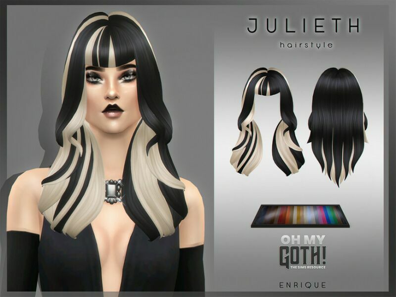 OH MY Goth – Julieth Hairstyle By Enriques4 Sims 4 CC