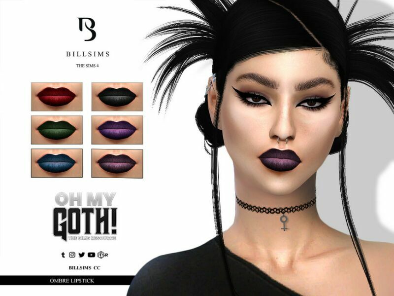 OH MY Goth – Ombre Lipstick Sims 4 CC