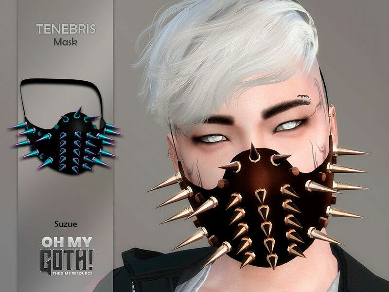 OH MY Goth! Tenebris Mask By Suzue Sims 4 CC