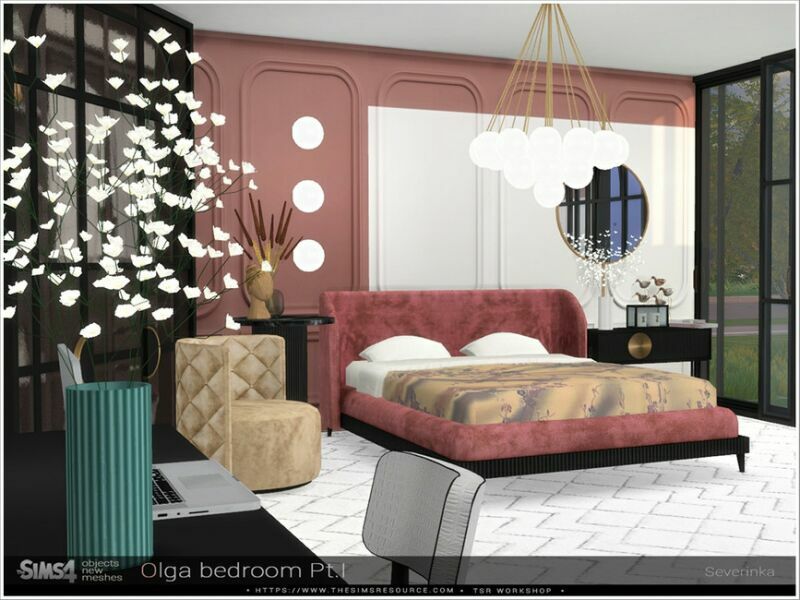 sims 4 cc olga bedroom pt i by severinka 2