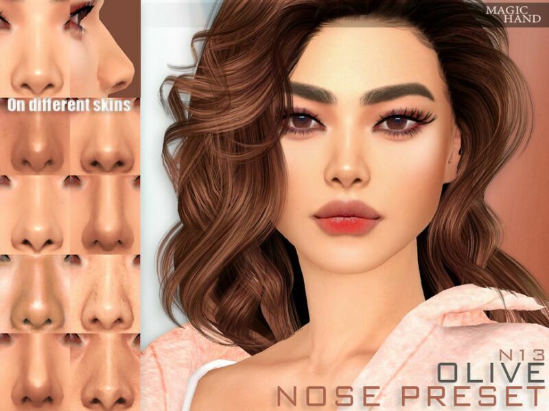 Olive Nose Preset N13 By Magichand Sims 4 CC