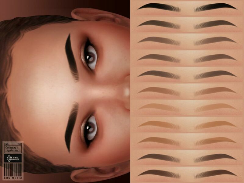 Olivia Eyebrows | NO 38 By Cosimetic Sims 4 CC