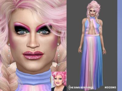 Olivia Jones – TSR CC Only By Msqsims Sims 4 CC