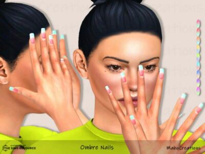 Ombre Nails By Mahocreations Sims 4 CC