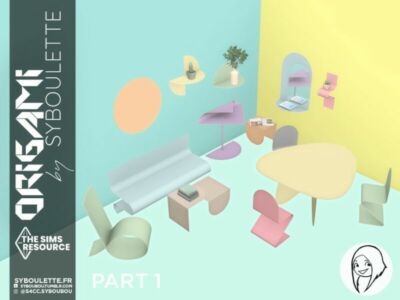 Origami SET – Part 1 By Syboubou Sims 4 CC