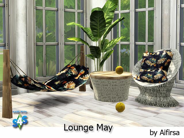 Outdoor Longe MAY By Aifirsa Sims 4 CC