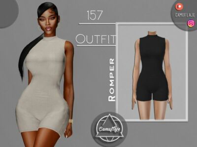 Outfit 157 – Romper By Camuflaje Sims 4 CC