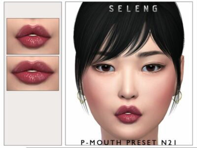 P-Mouth Preset N21 [Patreon] By Seleng Sims 4 CC