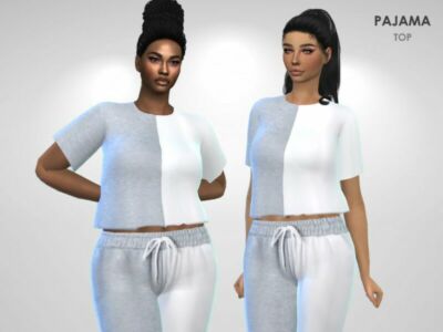 Pajama TOP By Puresim Sims 4 CC