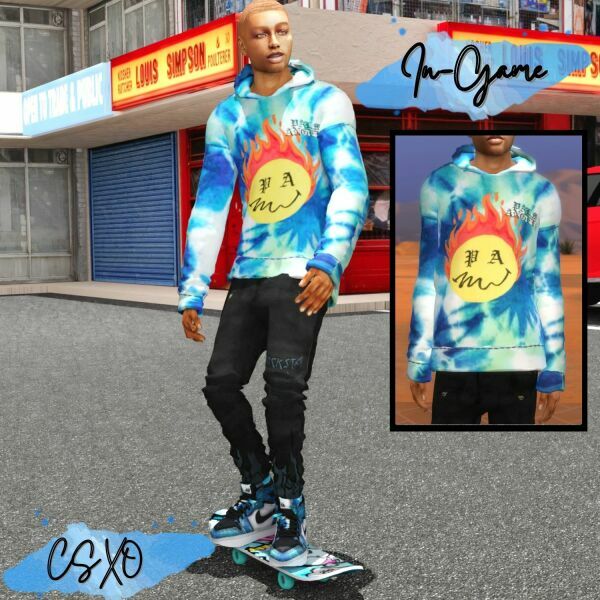 sims 4 cc palm angels burning heads hoodie 2