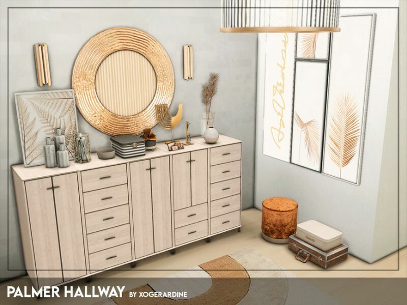 Palmer Hallway (TSR Only CC) By Xogerardine Sims 4 CC