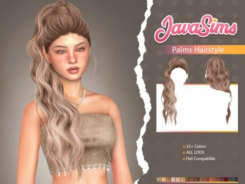 Palms (Hairstyle) By Javasims Sims 4 CC