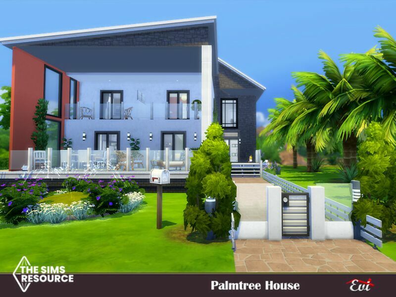 sims 4 cc palmtree house no cc by evi 2