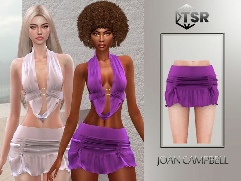 Paris SET (Skirt) Sims 4 CC