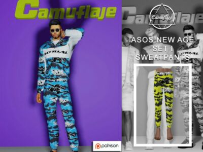 [Patreon] Asos NEW AGE Collection – SET I (Sweatpants) By Camuflaje Sims 4 CC