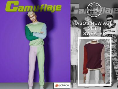 [Patreon] Asos NEW AGE Collection – SET II (Sweater) By Camuflaje Sims 4 CC