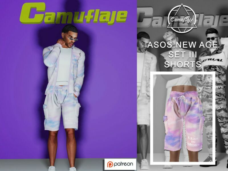 [Patreon] Asos NEW AGE Collection – SET III (Shorts) By Camuflaje Sims 4 CC